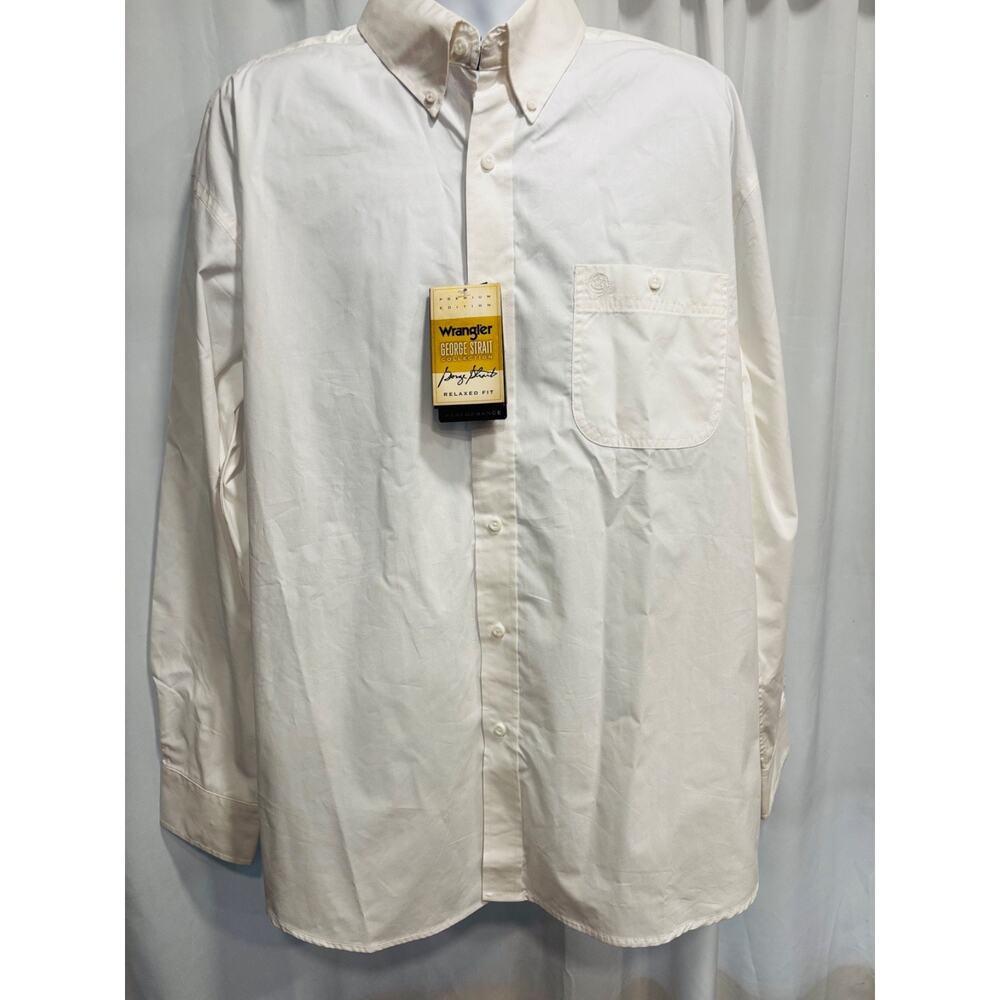 NWT Wrangler George Strait Collection Men's Button Up Long Sleeve Size XL Cowboy